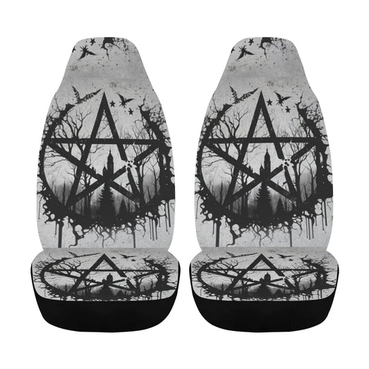 Gothic pentacle witchcraft Car Seat Cover-MoonChildWorld