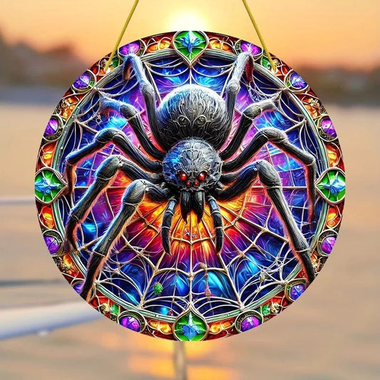 Halloween Spider Suncatcher Gothic Spider Window Hanging-MoonChildWorld