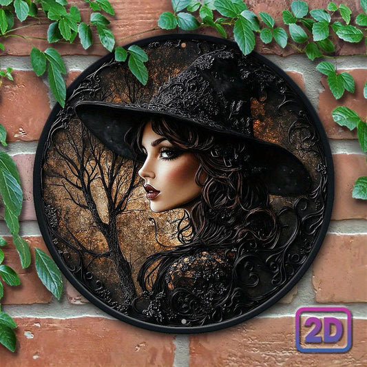 Halloween Witch Metal Sign Gothic Decor-MoonChildWorld