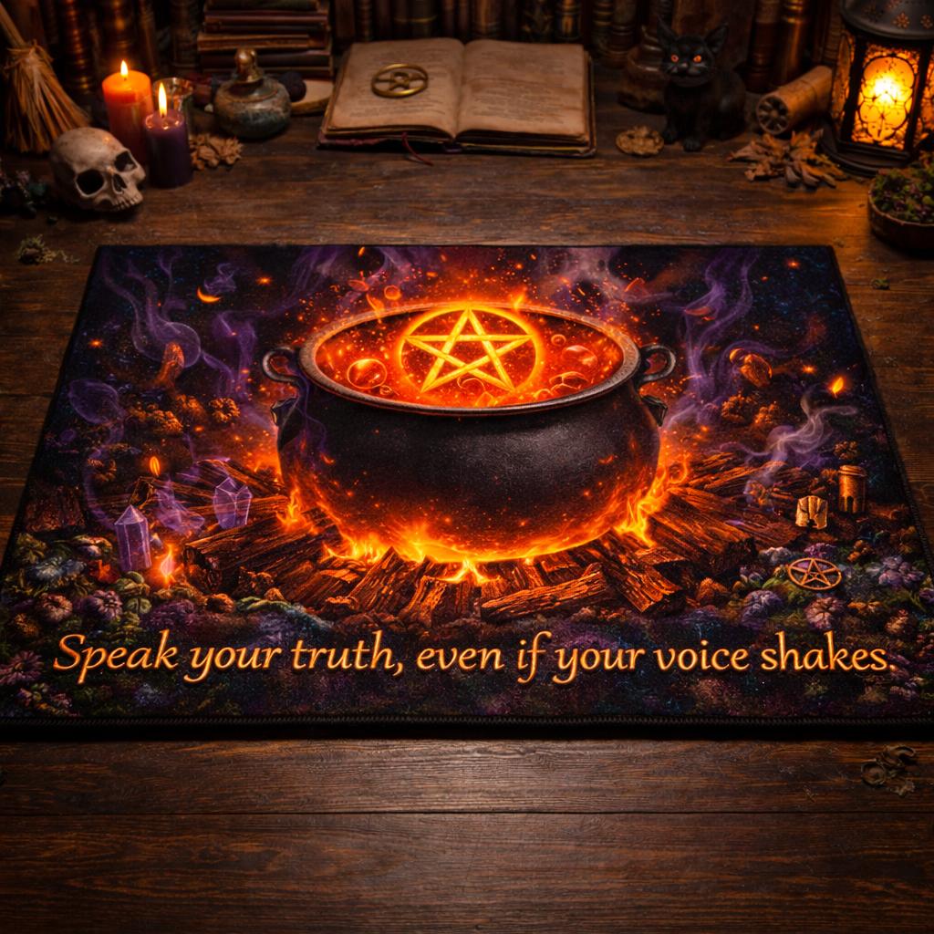 Halloween Witchy Cauldron Doormat Gothic Doormat for Spooky Season-MoonChildWorld