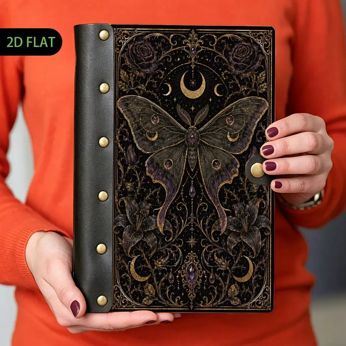 Luna Moth Thorn Rose Lily Journal - rose journal - MoonChildWorld