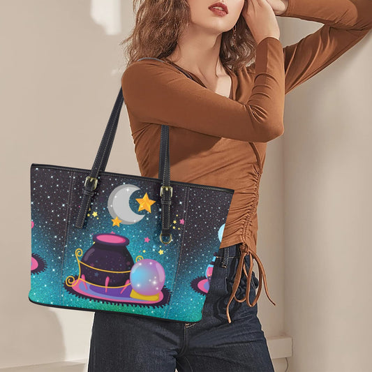 Magic Cauldron Witch Tote Bag-MoonChildWorld