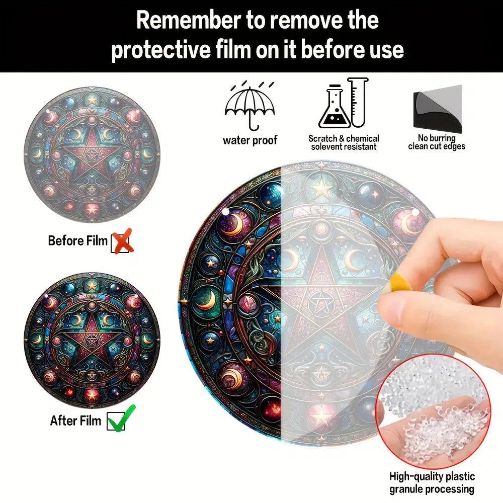 Magic Pentacle Suncatcher Wicca Pagan Acrylic Sign-MoonChildWorld