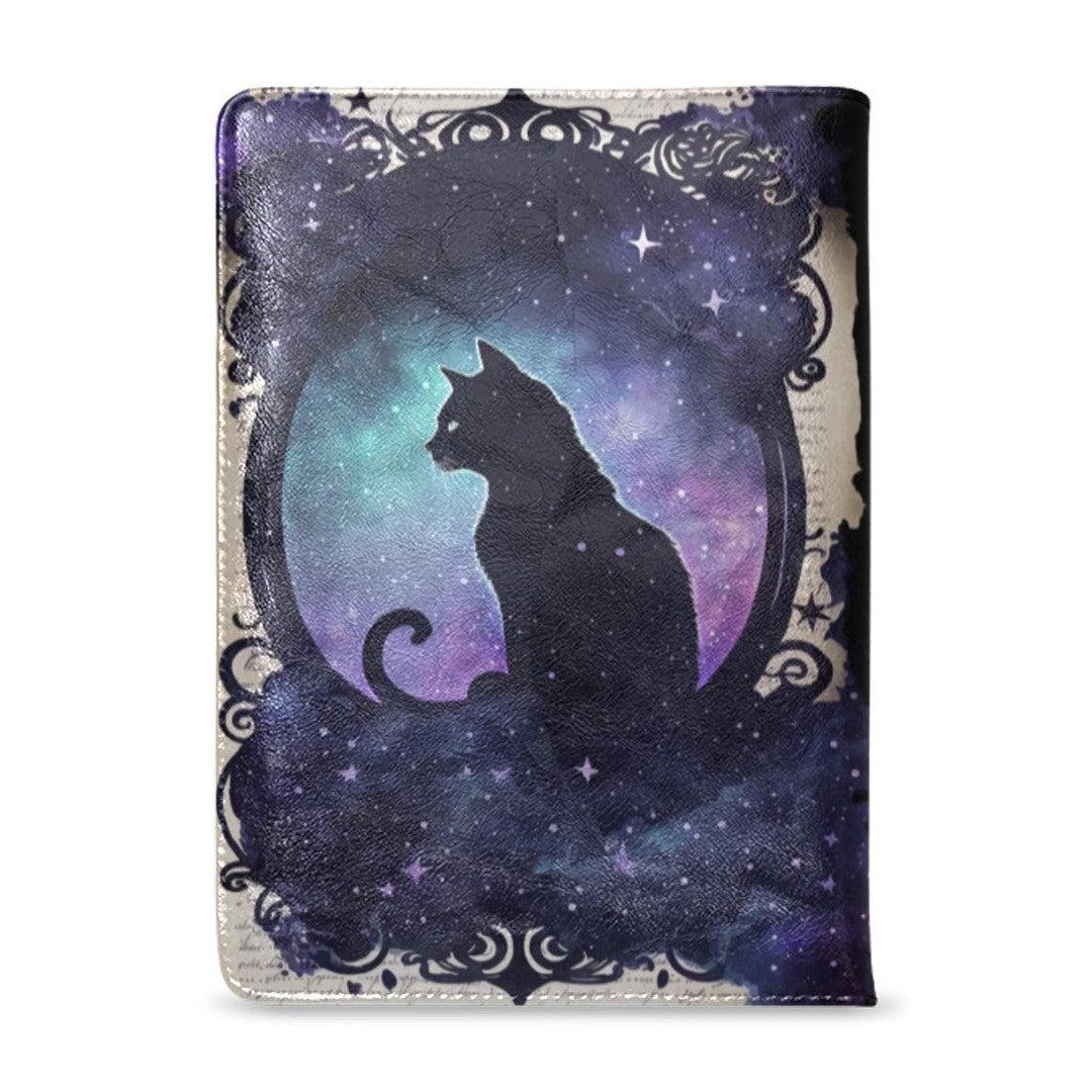 Magic black cat Leather Notebook A5-MoonChildWorld