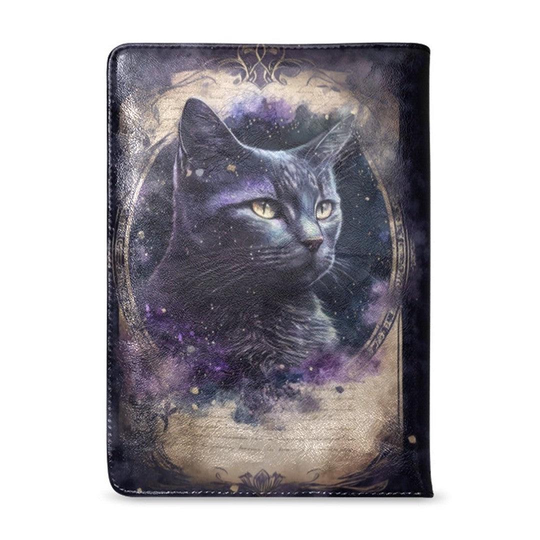 Magic black cat Leather Notebook A5-MoonChildWorld