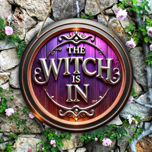 Wiccan & Pagan Metal Sign Witchy Welcome Decor for Yule & Halloween-MoonChildWorld