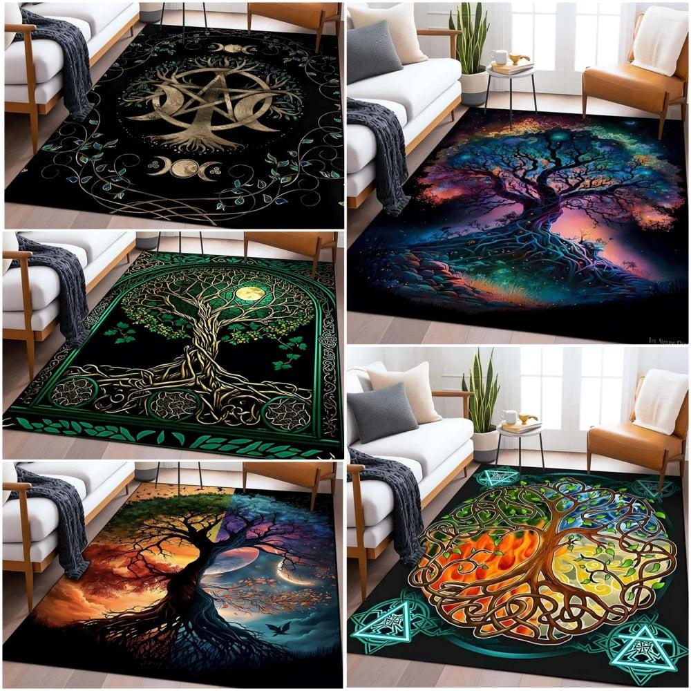 Tree of Life Carpet Pagan Area Rug-MoonChildWorld