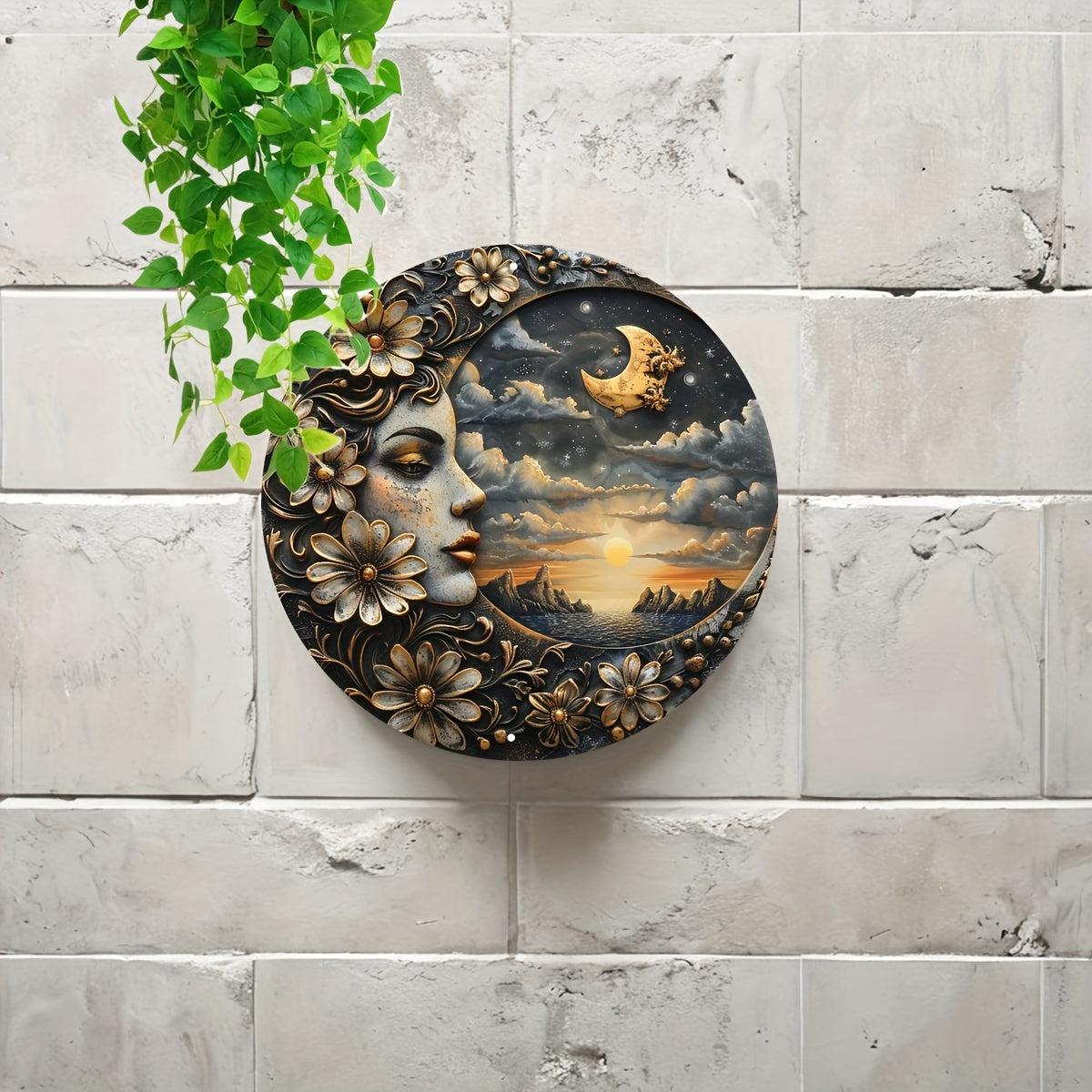 Moon Goddess Metal Sign Moon Wall Decor-MoonChildWorld