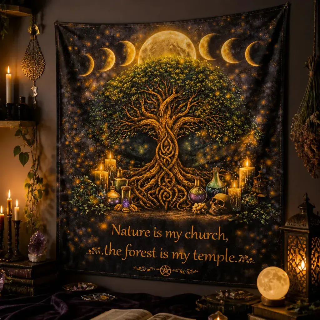 Moon Phase Celtic Knot Tree of Life Pagan Tapestry Wicca Spiritual Wall Hanging_mockup_3.webp