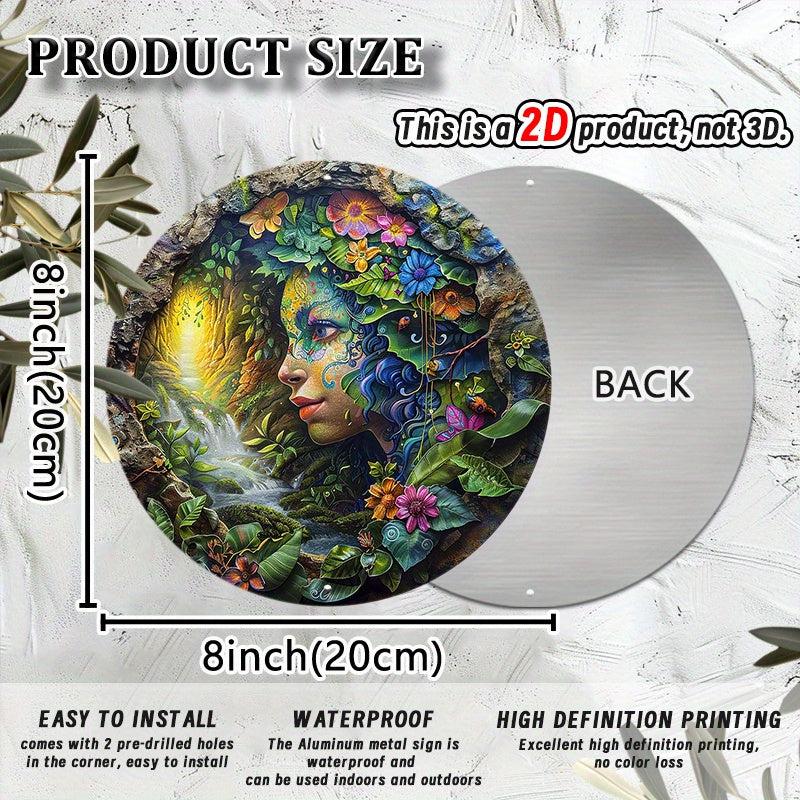 Mother Earth Gaia Goddess Pagan Metal Sign Wicca Beltane Home Decor-MoonChildWorld