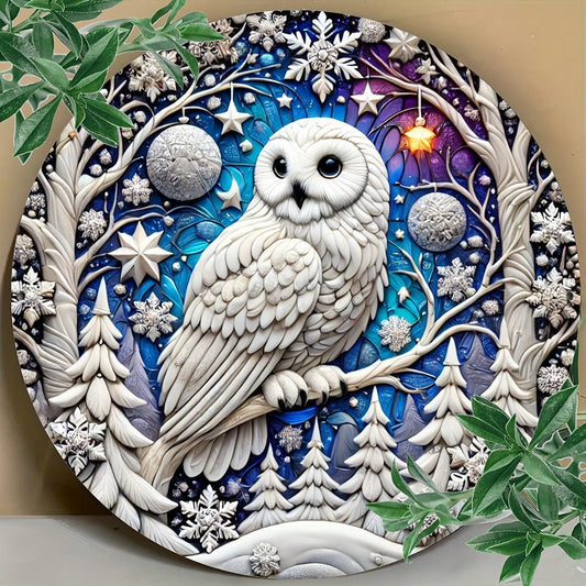 Mystic Owl Metal Sign - Witchy Halloween & Christmas Wall Decor-MoonChildWorld