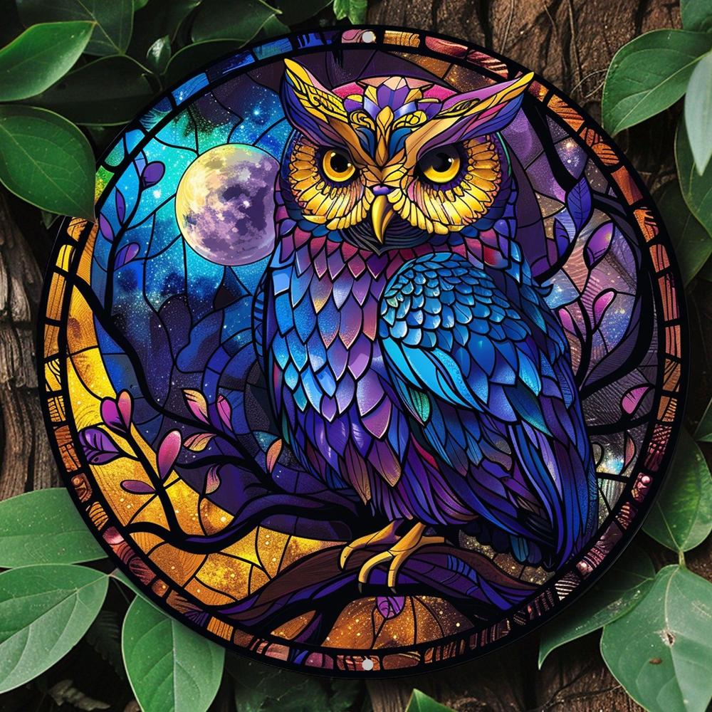 Mystic Owl Metal Sign - Witchy Halloween & Christmas Wall Decor-MoonChildWorld