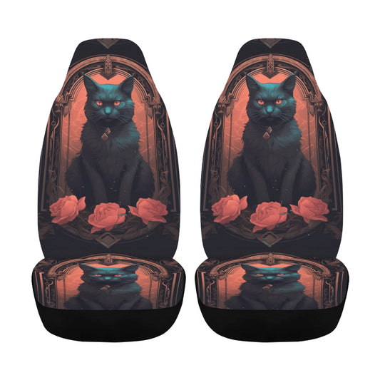 Occult Black Cat Witchy Car Seat Covers-MoonChildWorld