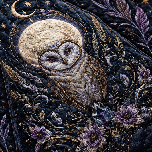 Owl Moon Witch Hat โ Celestial Owl Wiccan Wide Brim Hat โ styled with candles and crystals