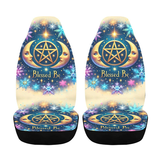 Pagan Pentacle Moon Car Seat Covers-MoonChildWorld