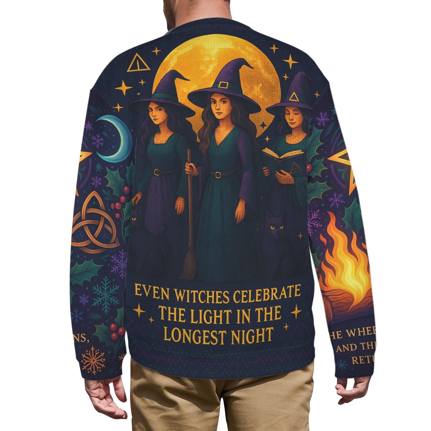 Pagan Yule Sweater Witch Christmas Sweatshirt-MoonChildWorld