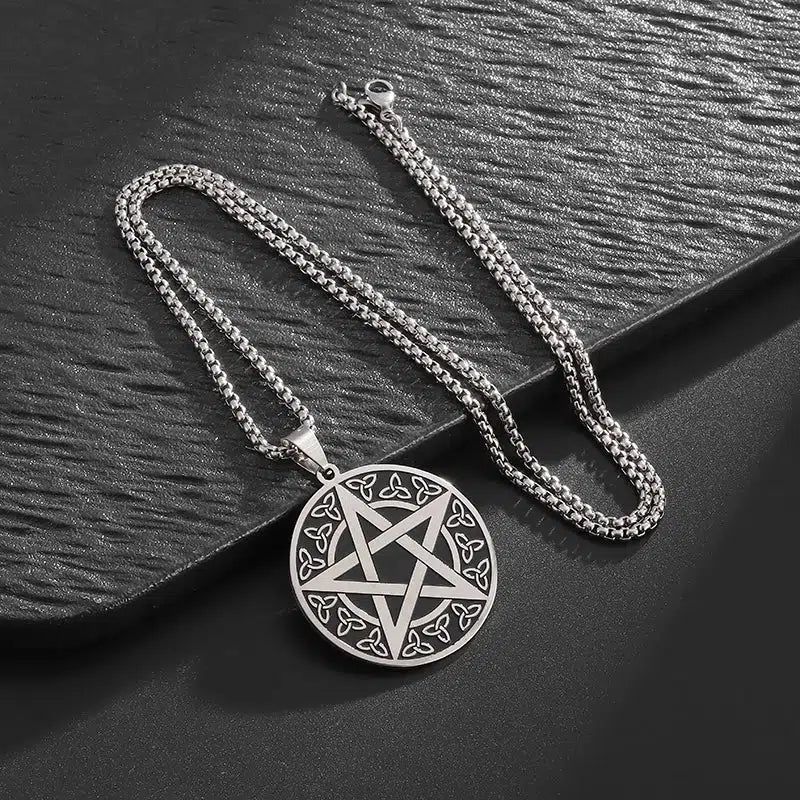 Pentacle Celtic Knot Witchcraft Necklace Amulet Jewelry-MoonChildWorld