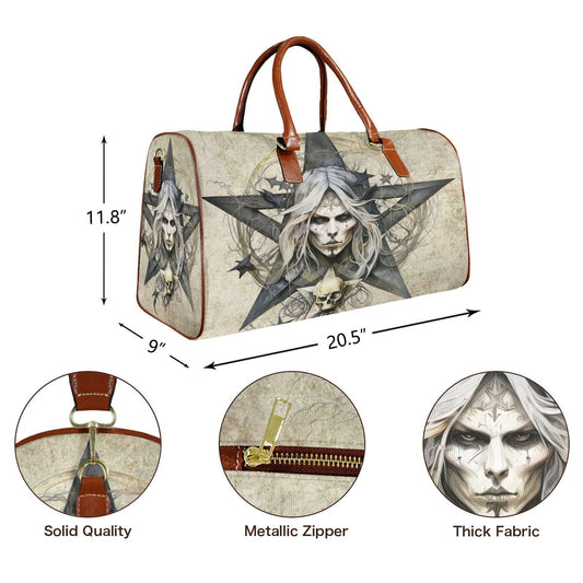 Pentagram Dark Witch Gothic Travel Bag-MoonChildWorld