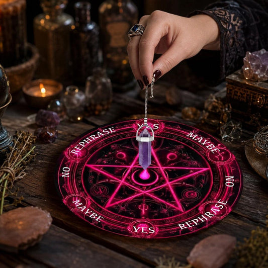 Pentagram Pendulum Board for Tarot & Altar Rituals-MoonChildWorld