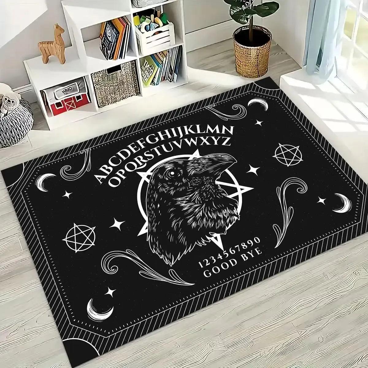 Retro Witch Ouija Gothic Spirit Board Rug Ouija Board Carpet Home Decor-MoonChildWorld