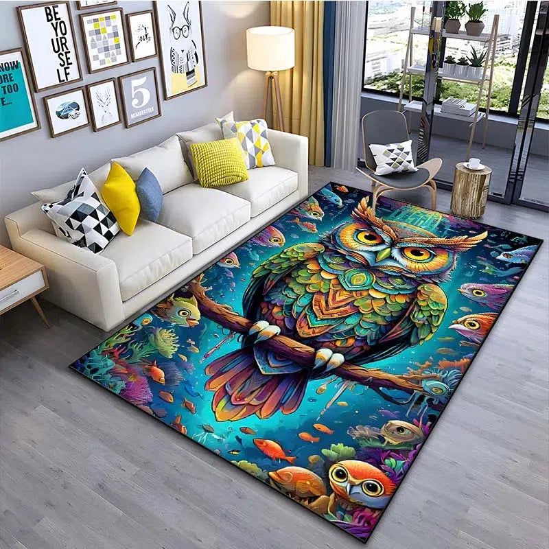 Night Owl Carpet Witchy Area Rug-MoonChildWorld