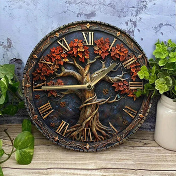 Vintage Tree of Life Wall Clock for Pagan Home Decor-MoonChildWorld