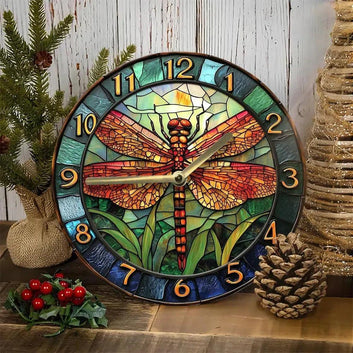Dragonfly Wall Clock - Insect Wall Clock Home Decor-MoonChildWorld