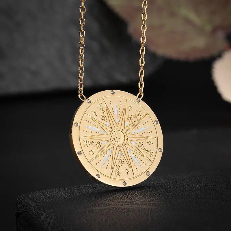 Sun Moon Mystic Necklace Wiccan Jewelry-MoonChildWorld