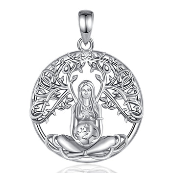 Mother Earth Necklace Pagan Jewelry-MoonChildWorld