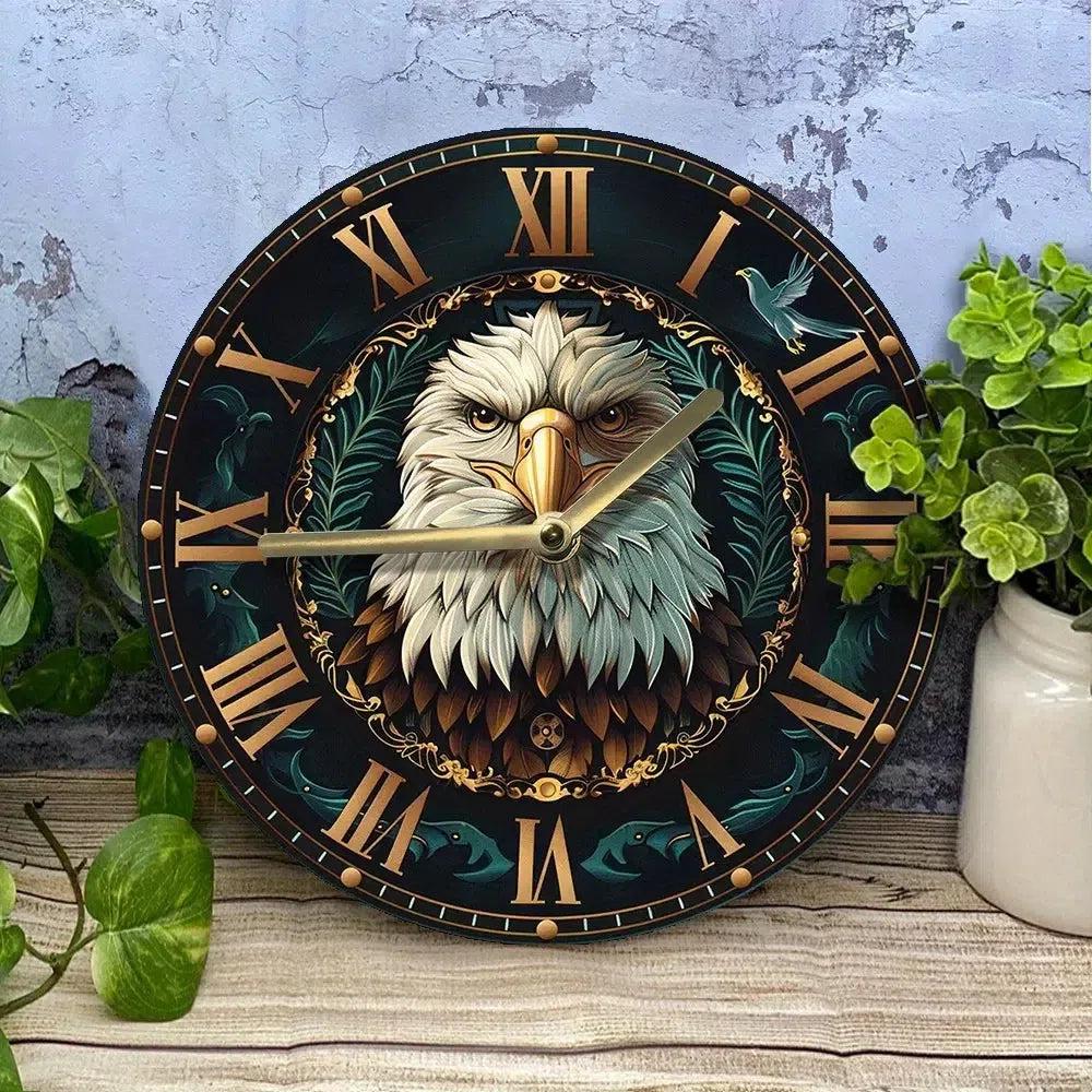 Eagle Wall Clock Spirit Animals Clock Home Decor-MoonChildWorld