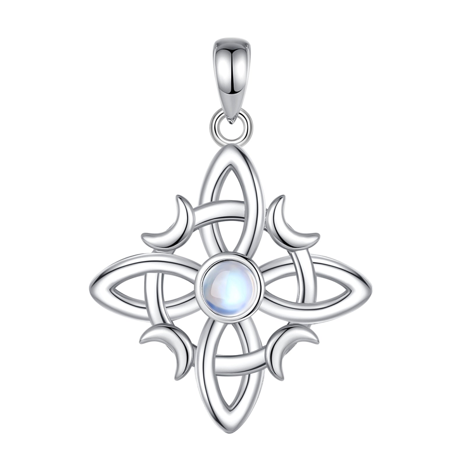 Witch Celtic Knot Necklace Abalone Witchcraft Amulet Wicca Jewelry-MoonChildWorld