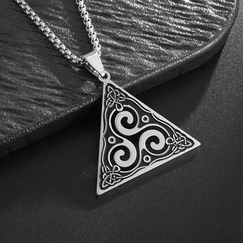 Witch Knot Necklace Spiral Celtic Knot Triskele Witchy Necklace-MoonChildWorld
