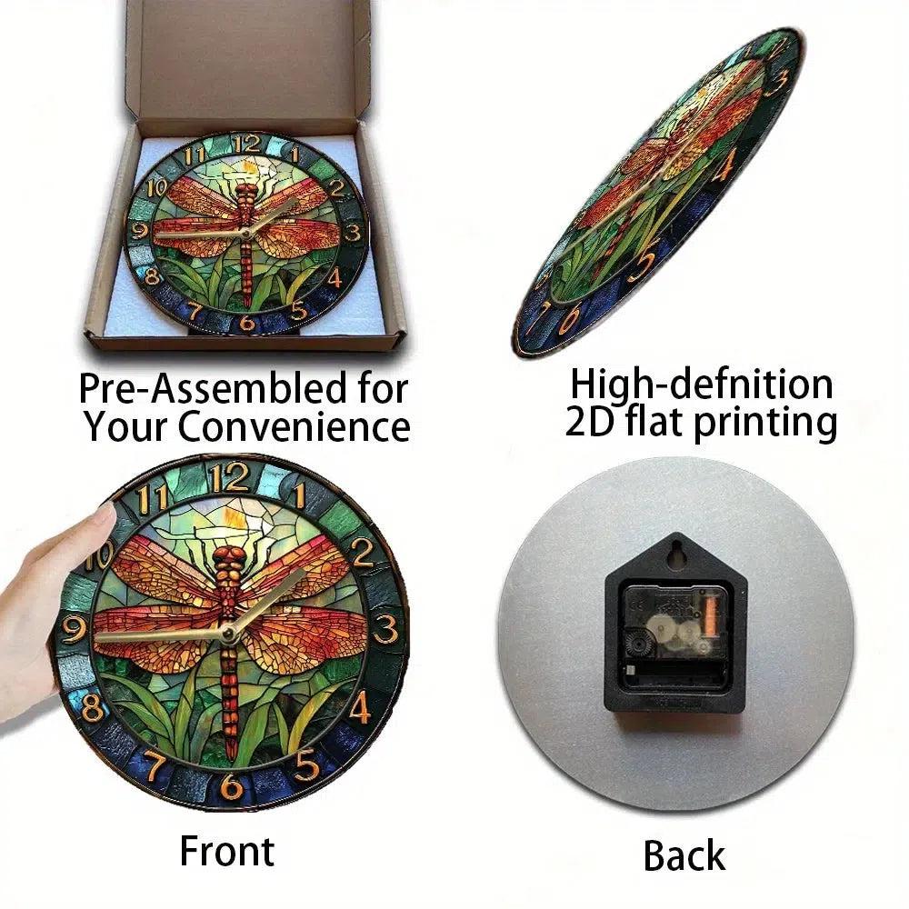 Dragonfly Wall Clock - Insect Wall Clock Home Decor-MoonChildWorld