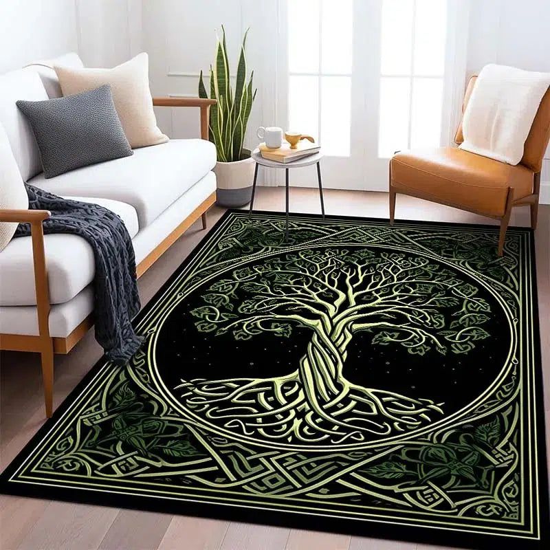 Tree of Life Carpet Pagan Area Rug-MoonChildWorld