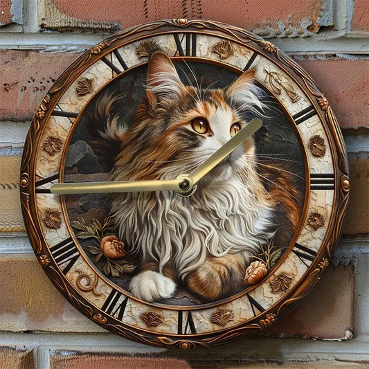 Maine Coon Cat Wall Clock-MoonChildWorld