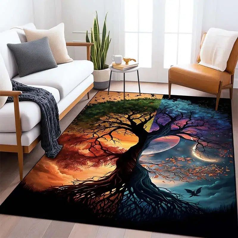 Tree of Life Carpet Pagan Area Rug-MoonChildWorld