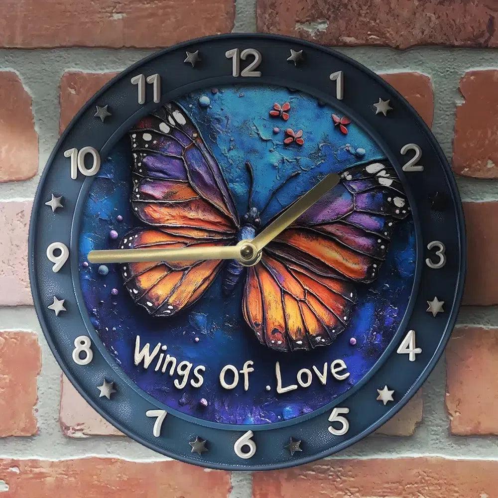 Butterfly Metal Wall Clock For Spring-MoonChildWorld
