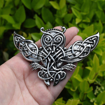 Gothic Witch Celtic Owl Hair Clip Pagan Hair Jewelry