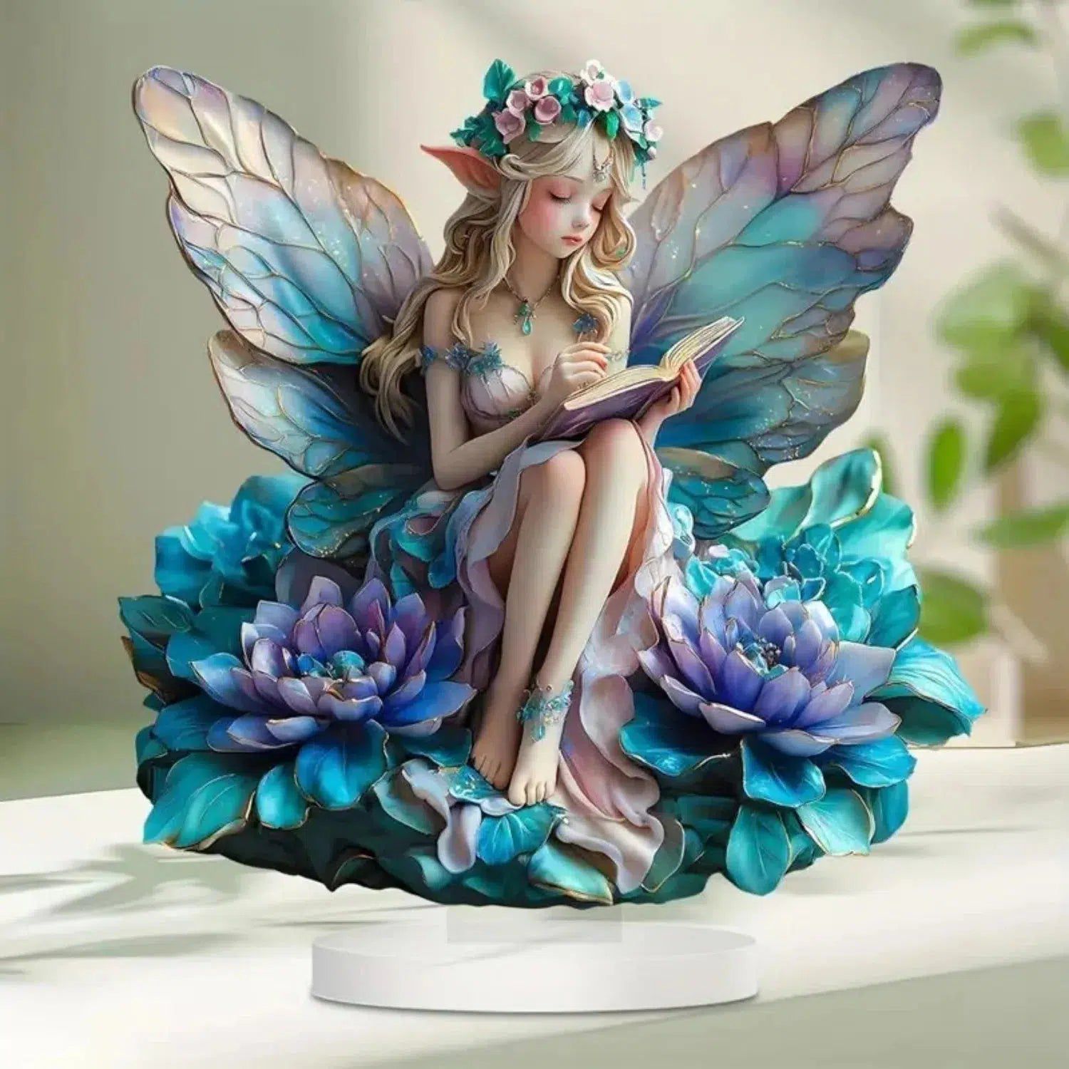 Bohemian Fairy Elf 2D Flat Acrylic Table Ornament Mystic Elves Desk Ornament Pagan Home Decor-MoonChildWorld