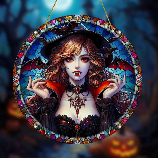 Halloween Vampire Suncatcher Gothic Acrylic Sign-MoonChildWorld