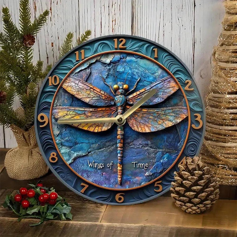 Dragonfly Wall Clock Insect Clock Home Decorations-MoonChildWorld
