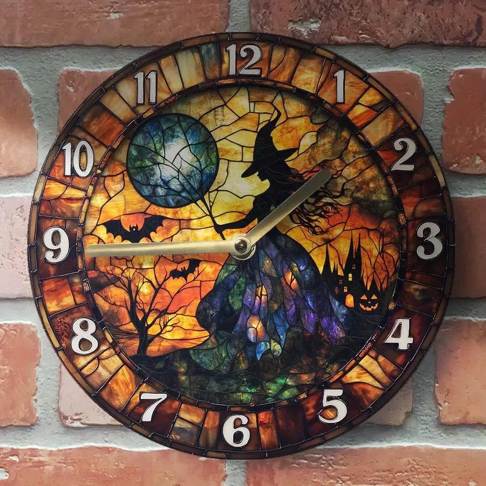 Gothic Witch Wall Clock for Halloween Wall Decor-MoonChildWorld