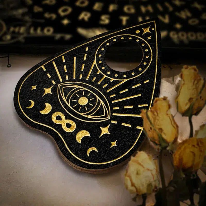 Wicca Wooden Divination Pendulum Board Butterfly Engraved Witch Ouija Board Spirit Talking Board-MoonChildWorld