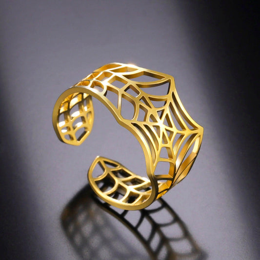 Spider Web Witch Ring Halloween Accessories-MoonChildWorld