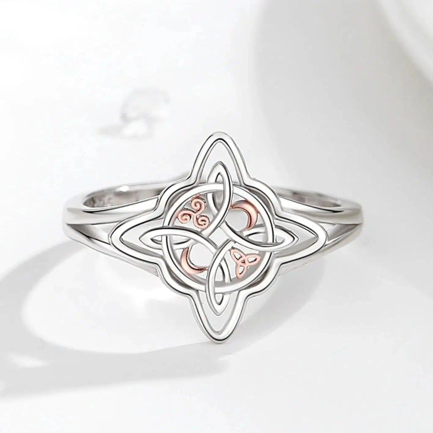 Celtic Knot Witchcraft Ring Wicca Jewelry-MoonChildWorld