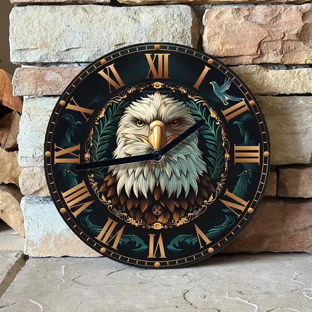 Eagle Wall Clock Spirit Animals Clock Home Decor-MoonChildWorld