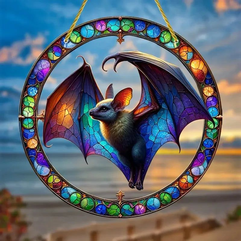 Halloween window decor Witchy suncatcher Gothic Christmas Suncatcher Witch Hanging Ornament-MoonChildWorld