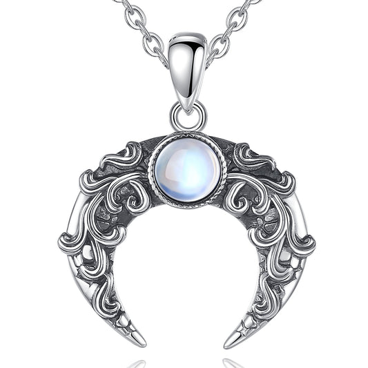 Crescent Moon Necklace-MoonChildWorld