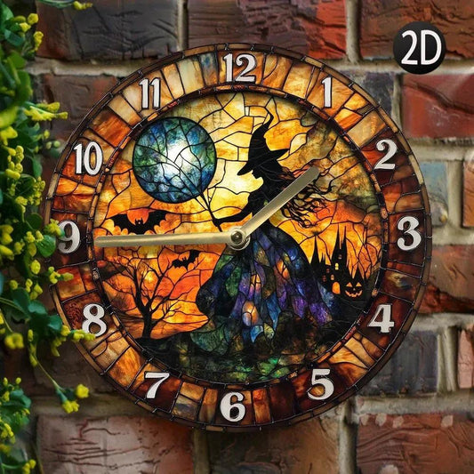 Gothic Witch Wall Clock for Halloween Wall Decor-MoonChildWorld