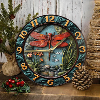 Vintage Dragonfly Wall Clock Insect Home decor-MoonChildWorld